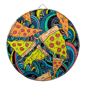 Cible De Fléchettes Motif de pizza