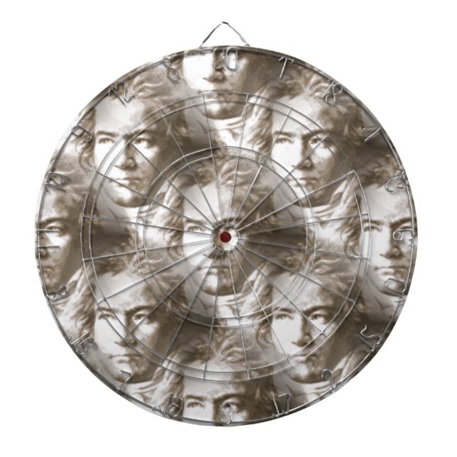 Cible De Fléchettes Motif de portrait Beethoven (Devant)