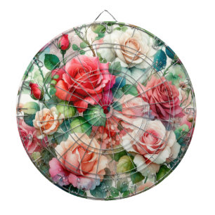 Cible De Fléchettes Motif de Rose lunatique