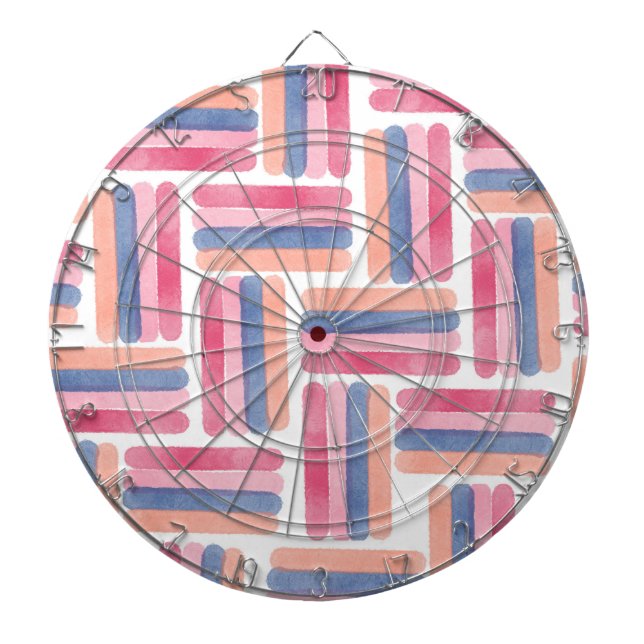 Cible De Fléchettes Motif de traits de pinceau d'aquarelle (Devant)