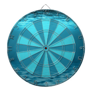 Cible De Fléchettes Motif d'Eau Bleue Profonde Océanique