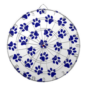 Cible De Fléchettes Motif Des Paws, Paws Chiens, Paws Bleus Marine