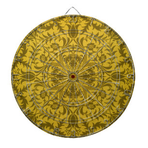 Cible De Fléchettes Motif doré jaune vigne sans couture de William Mor