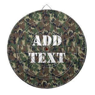 Cible De Fléchettes Motif du camouflage vert militaire