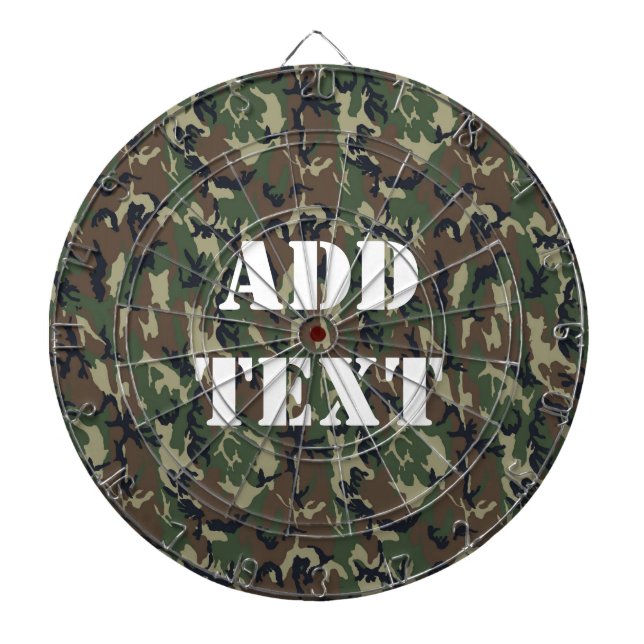 Cible De Fléchettes Motif du camouflage vert militaire (Devant)