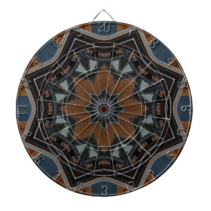 Cible De Fléchettes Motif étoile marron kaléidoscope...