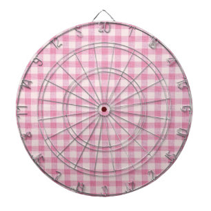 Cible De Fléchettes Motif Gingham Rose Bébé