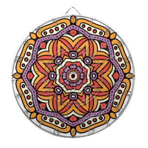 Cible De Fléchettes Motif Mandala amusant