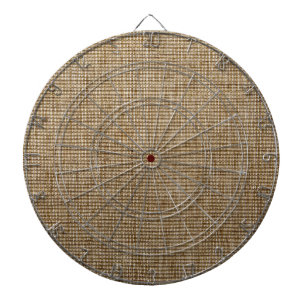 Cible De Fléchettes motif naturel de la forêt de burlap