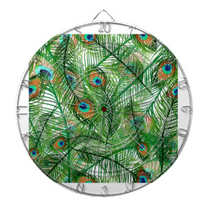Cible De Fléchettes Motif Peacock plumes