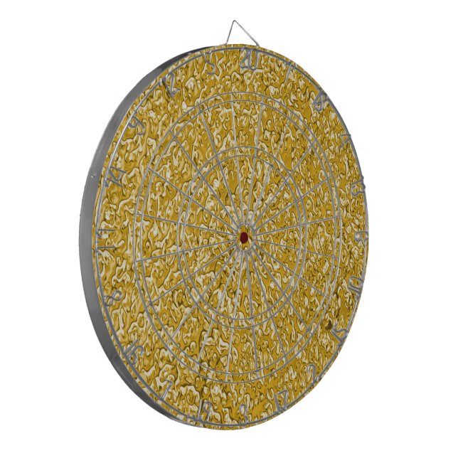 Cible De Fléchettes Motif PURE GOLD Splatter + votre texte (Devant gauche)