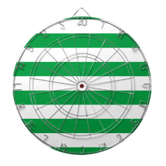 Cible De Fléchettes Motif vert et blanc de base de rayures