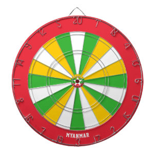 Cible De Fléchettes Myanmar Drapeau patriote Bullseye