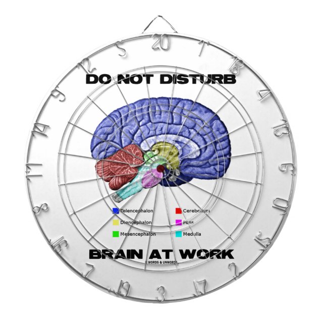 Cible De Fléchettes Ne touchez pas au cerveau au travail (l'humour (Devant)