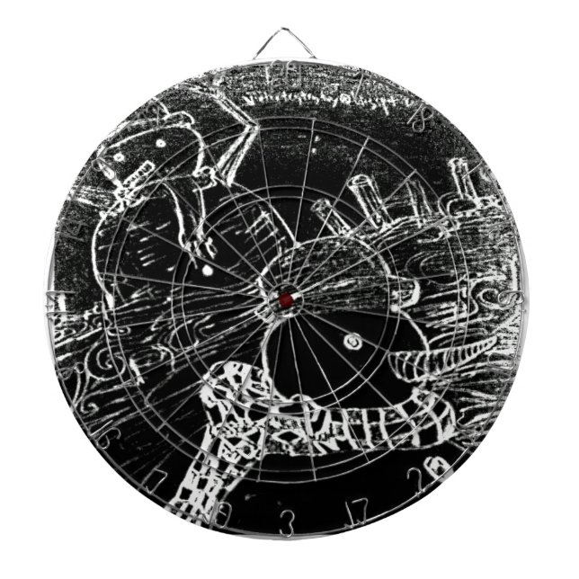 Cible De Fléchettes Neige et Yaie en noir Noël (Devant)