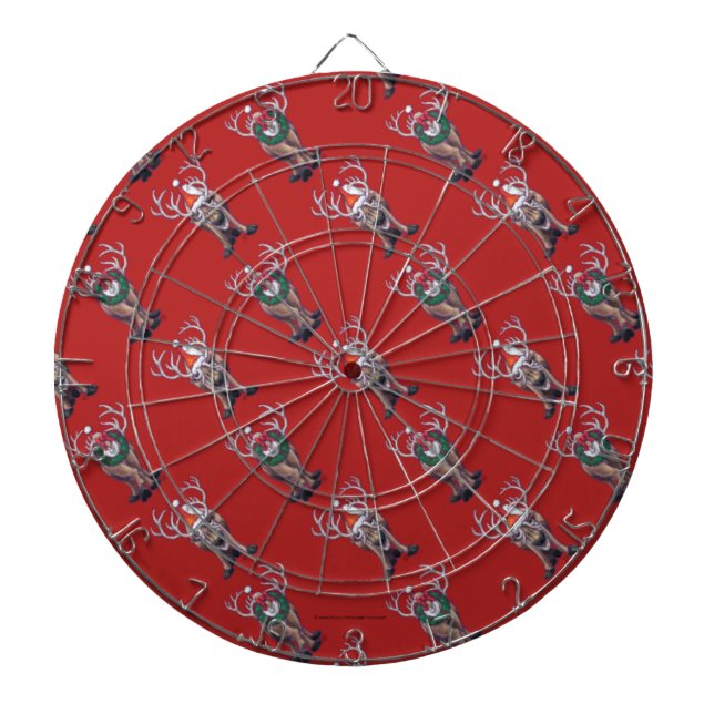 Cible De Fléchettes Noël des rennes (Devant)