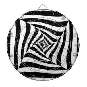 Cible De Fléchettes Noir et blanc