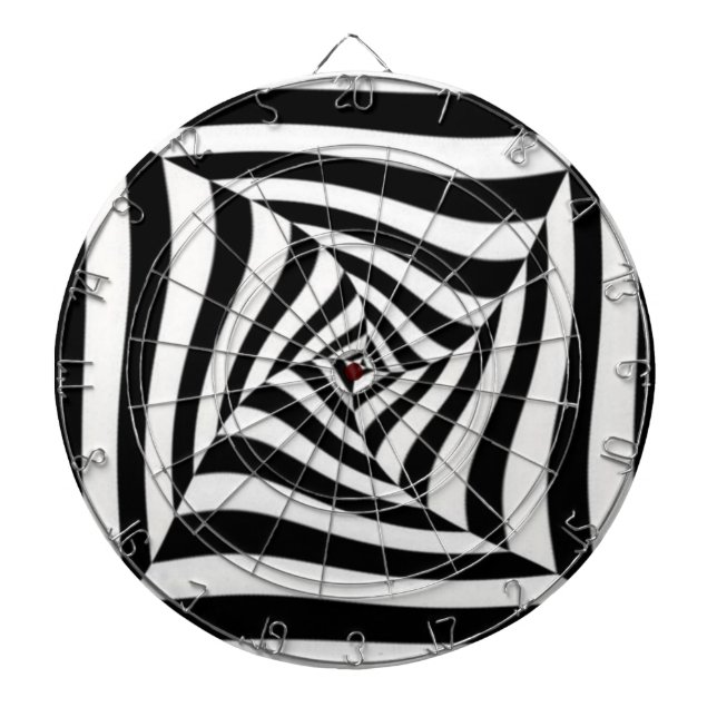 Cible De Fléchettes Noir et blanc (Devant)