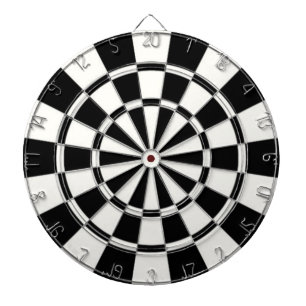 Cible De Fléchettes Noir et blanc