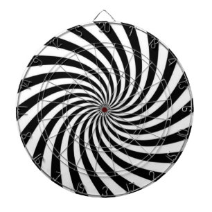 Cible De Fléchettes Noir et blanc