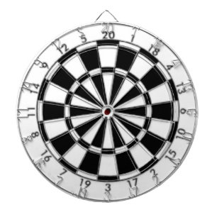 Cible De Fléchettes Noir et blanc