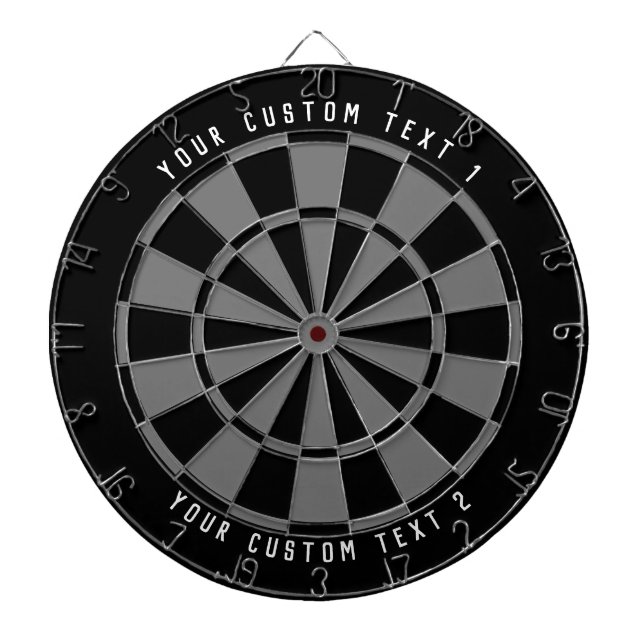 Cible De Fléchettes Noir et gris lisse personnalisé (Devant)