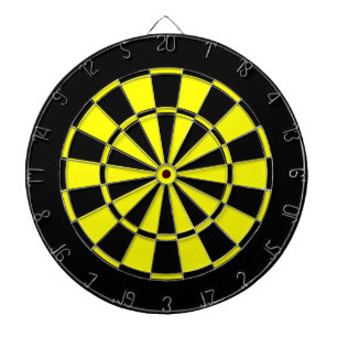 Cible De Fléchettes noir et jaune