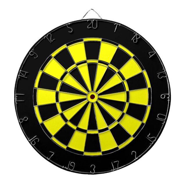 Cible De Fléchettes noir et jaune (Devant)