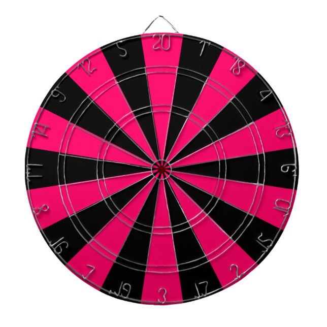 Cible De Fléchettes Noir et rose (Devant)