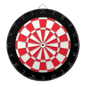 Cible De Fléchettes Noir Rouge Et Blanc