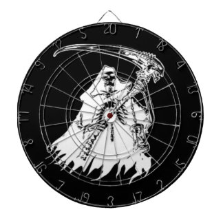 Cible de flechettes noire et blanche de faucheuse