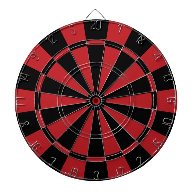 Cible de flechettes noire et rouge (Devant)