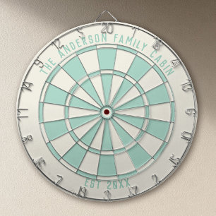 Cible De Fléchettes Nom de famille personnalisé Salle de jeu Aqua pers