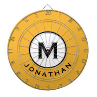 Nom du monogramme jaune de la moutarde cool
