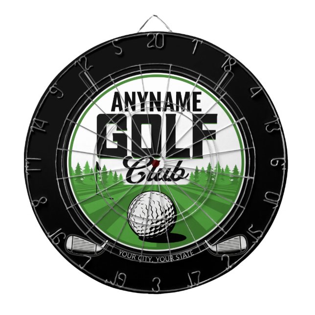 Cible De Fléchettes NOM personnalisé Golfing Pro Golf Club Player (Devant)