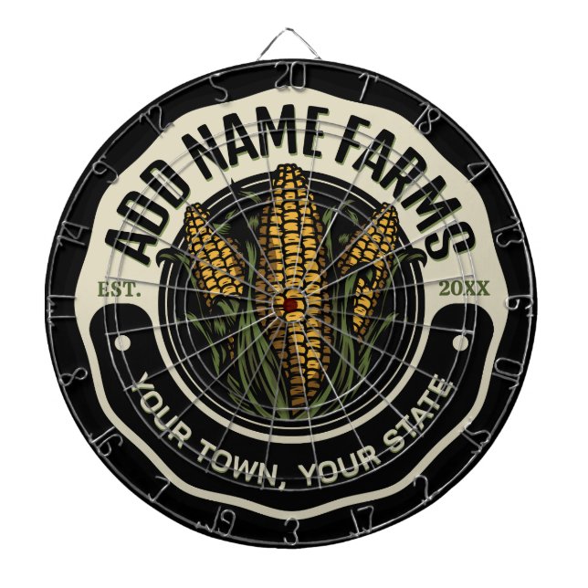 Cible De Fléchettes Nom personnalisé Sweet Corn Garden Agricole (Devant)