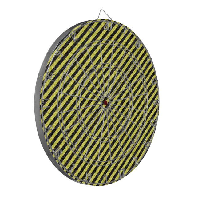 Cible De Fléchettes Nuit de jeu Black Yellow Stripes (Devant gauche)