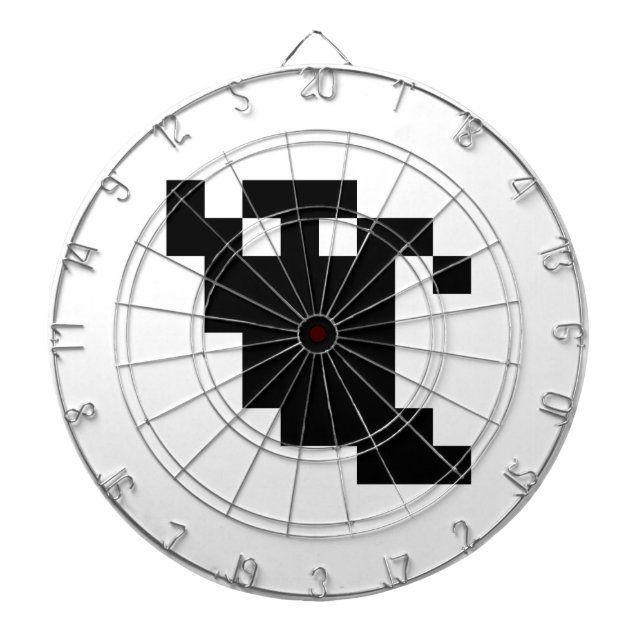 Cible De Fléchettes Ombre fantôme de 8 bits Pixel (Devant)