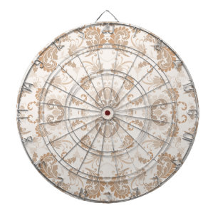 Cible De Fléchettes Paisley en beige esthétique moderne Tan Brown
