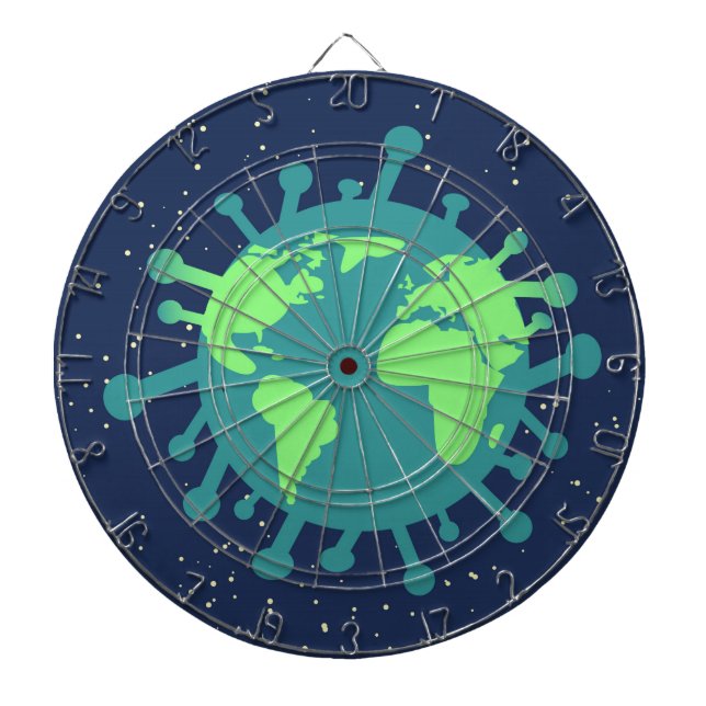 Cible De Fléchettes Pandémie globale (Particule virale) (Infection vir (Devant)