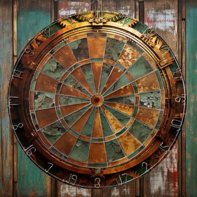 Cible De Fléchettes Panneau arrière en Steampunk rouillé (Créateur téléchargé)