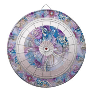 Cible De Fléchettes Panneau de fléchettes colorées Floral Pearly Gems