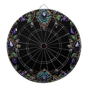 Cible De Fléchettes Panneau fléché fleuri Gemstone