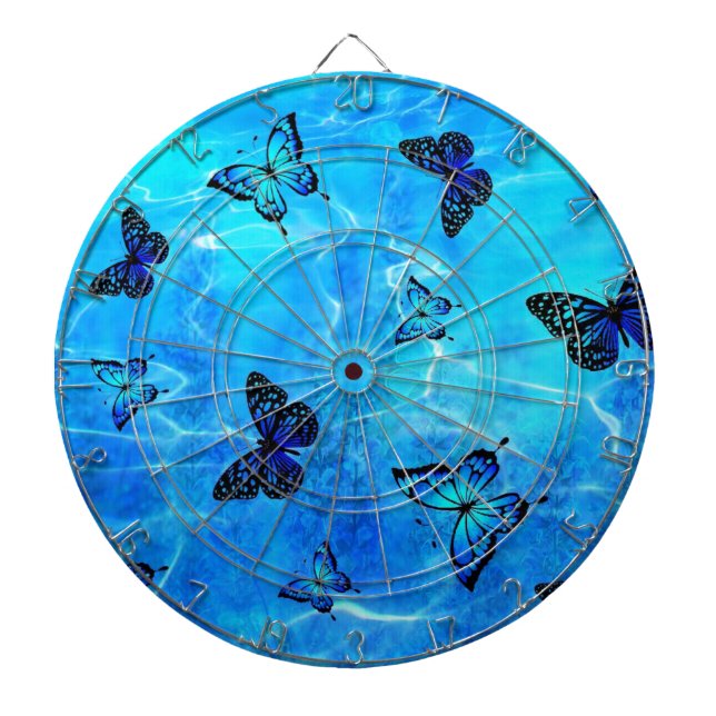 Cible De Fléchettes Papillon bleu (Devant)