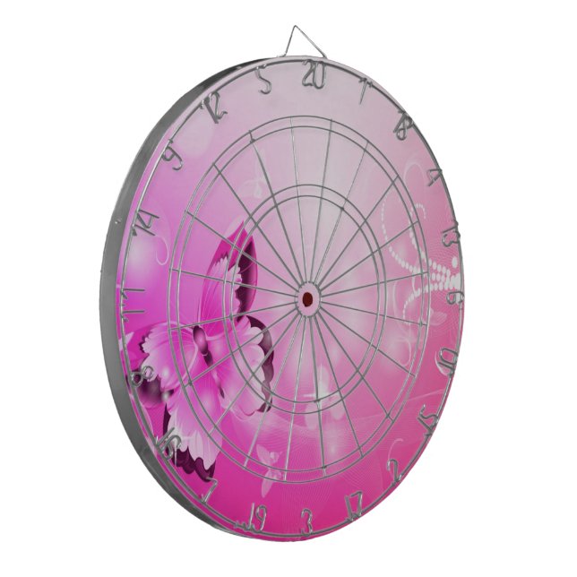 Cible De Fléchettes Papillon magenta (Devant gauche)