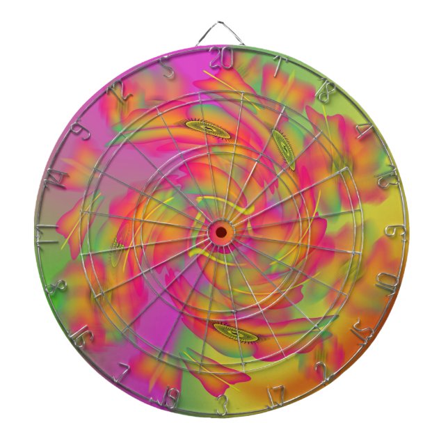 Cible De Fléchettes Papillons & Fleurs (Devant)