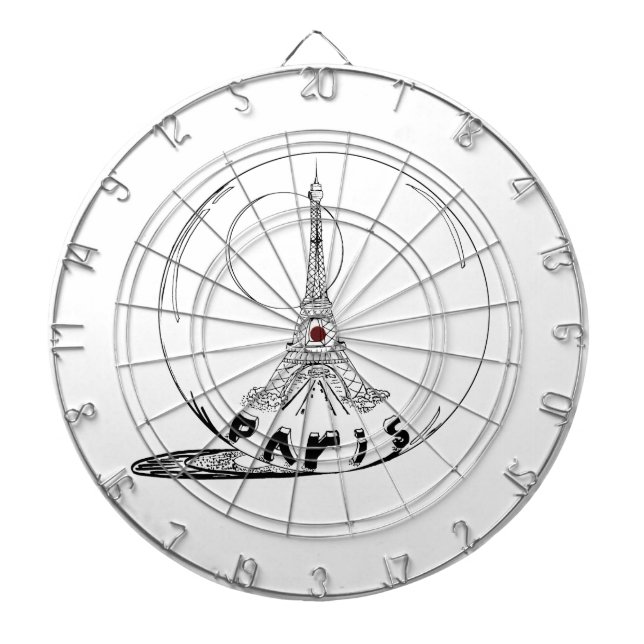 Cible De Fléchettes paris dans une boule de verre (Devant)