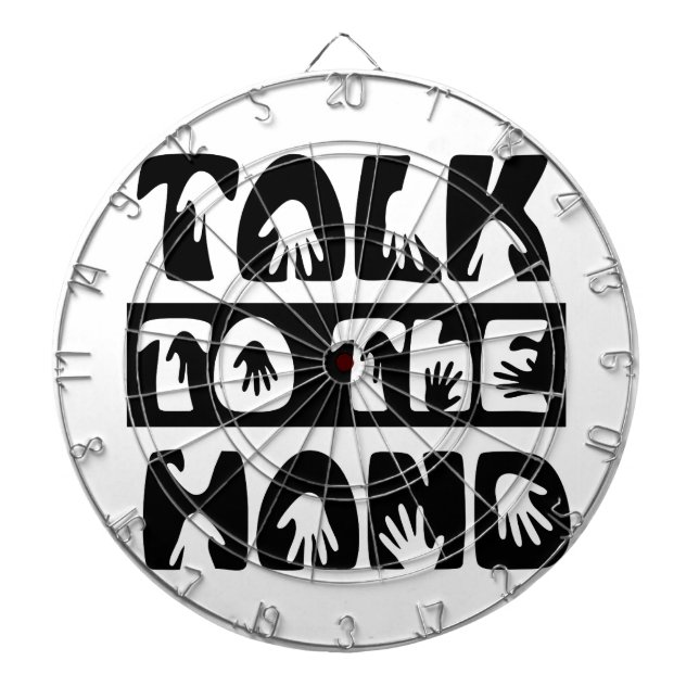 Cible De Fléchettes Parler À La Main (Devant)