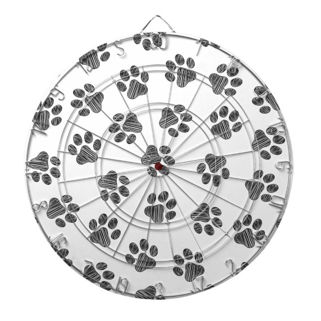Cible De Fléchettes Patrouilles de Doodle, Paws de Chien, Paws Noirs (Devant)