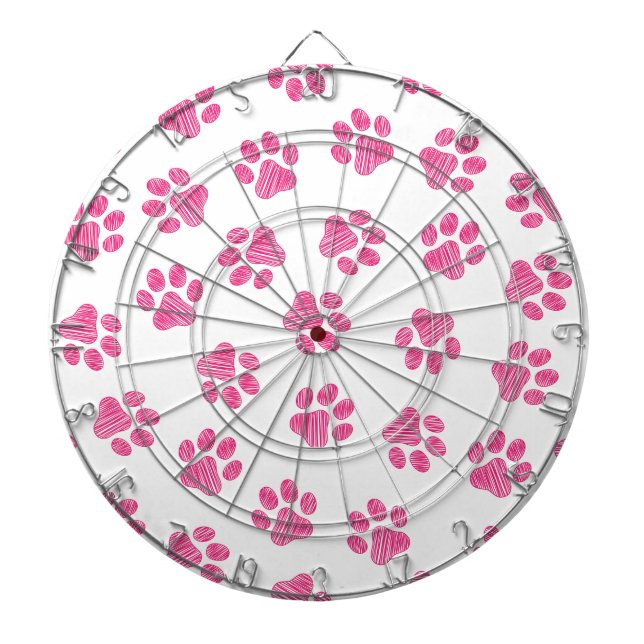 Cible De Fléchettes Patrouilles De Doodle, Paws De Chien, Paws Roses (Devant)
